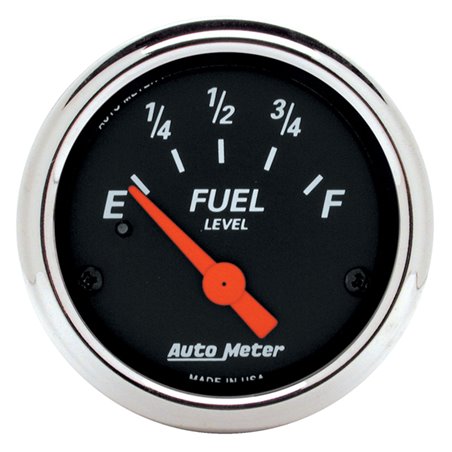 Autometer Designer Black  2-1/16in Black Fuel Level Gauge