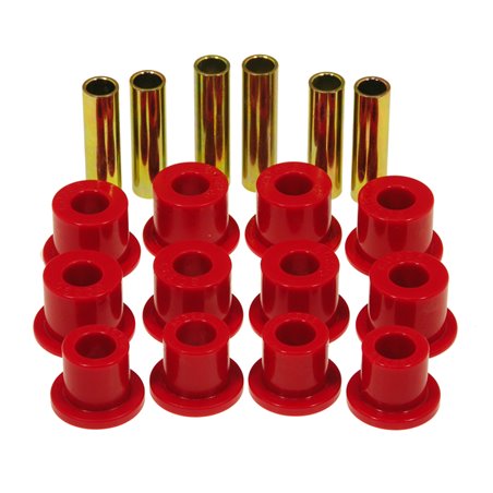 Prothane 74-77 Jeep Cherokee Front Spring & Shackle Bushings (w/ 1.25in OD Main Eye) - Red