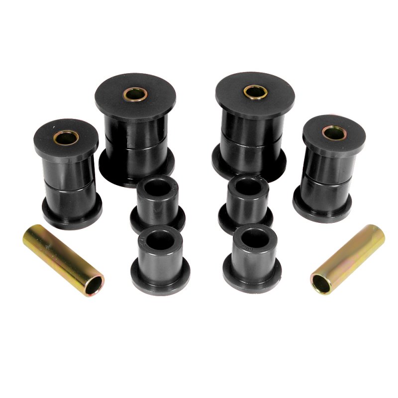 Prothane 74-91 Jeep Cherokee Front Spring & Shackle Bushings (w/ 2in OD Main Eye) - Black