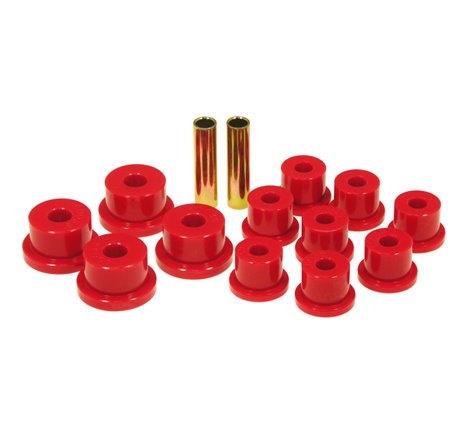 Prothane 85-88 Suzuki Samurai Spring & Shackle Bushings (OEM Shackles) - Red