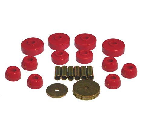 Prothane 79-88 Toyota Truck 4wd Body Mount Kit - Red