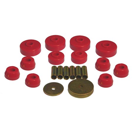 Prothane 79-88 Toyota Truck 4wd Body Mount Kit - Red