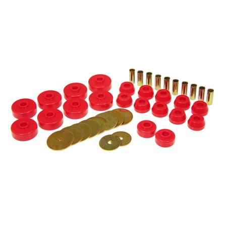 Prothane 84-88 Toyota 4Runner Body Mount Kit - Red