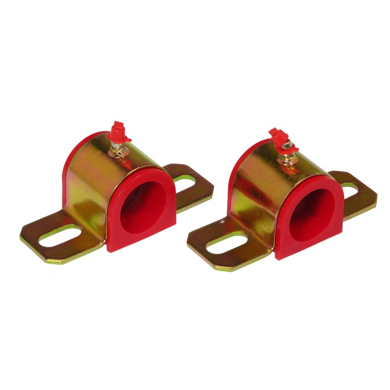 Prothane Universal Greasable Sway Bar Bushings - 1 1/4in - Type B Bracket - Red