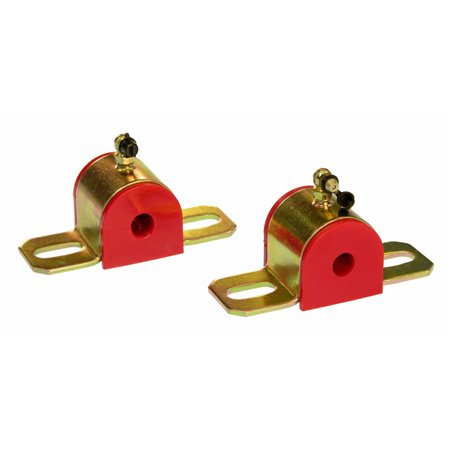 Prothane Universal 90 Deg Greasable Sway Bar Bushings - 1/2in - Type B Bracket - Red