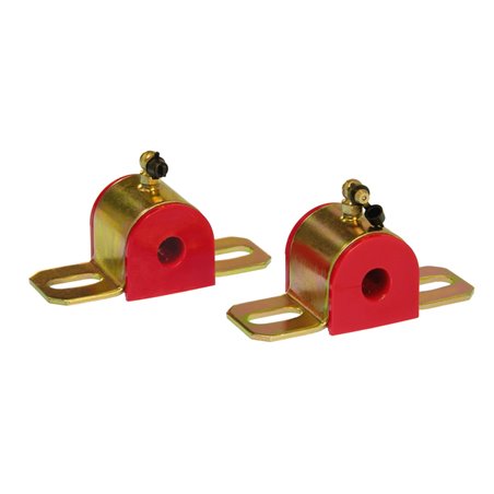 Prothane Universal 90 Deg Greasable Sway Bar Bushings - 9/16in - Type B Bracket - Red