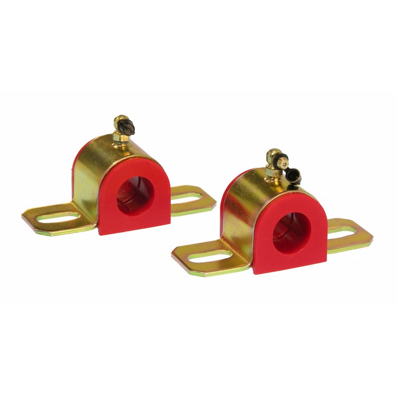 Prothane Universal 90 Deg Greasable Sway Bar Bushings - 15/16in - Type B Bracket - Red