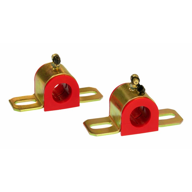 Prothane Universal 90 Deg Greasable Sway Bar Bushings - 1in - Type B Bracket - Red