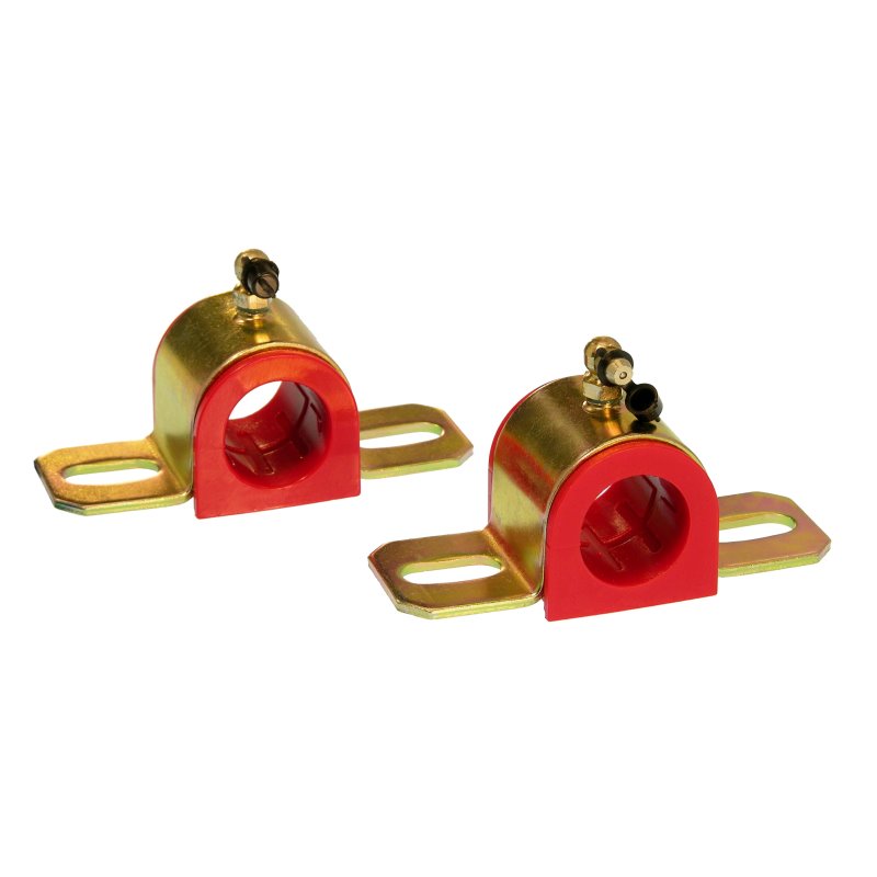 Prothane Universal 90 Deg Greasable Sway Bar Bushings - 1 1/8in - Type B Bracket - Red