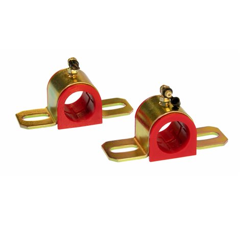 Prothane Universal 90 Deg Greasable Sway Bar Bushings - 1 1/4in - Type B Bracket - Red