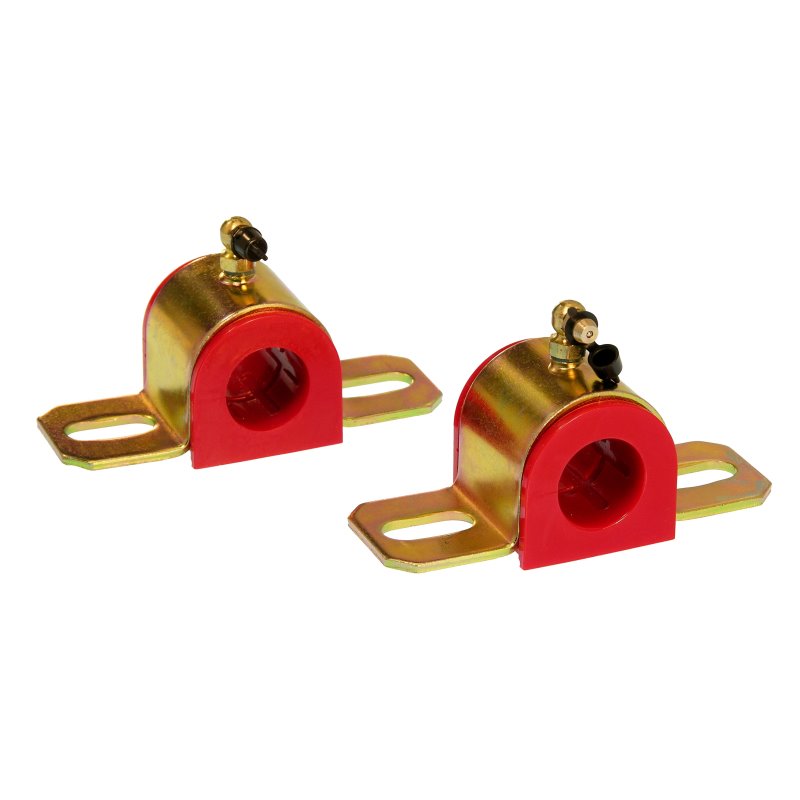 Prothane Universal 90 Deg Greasable Sway Bar Bushings - 25MM - Type B Bracket - Red