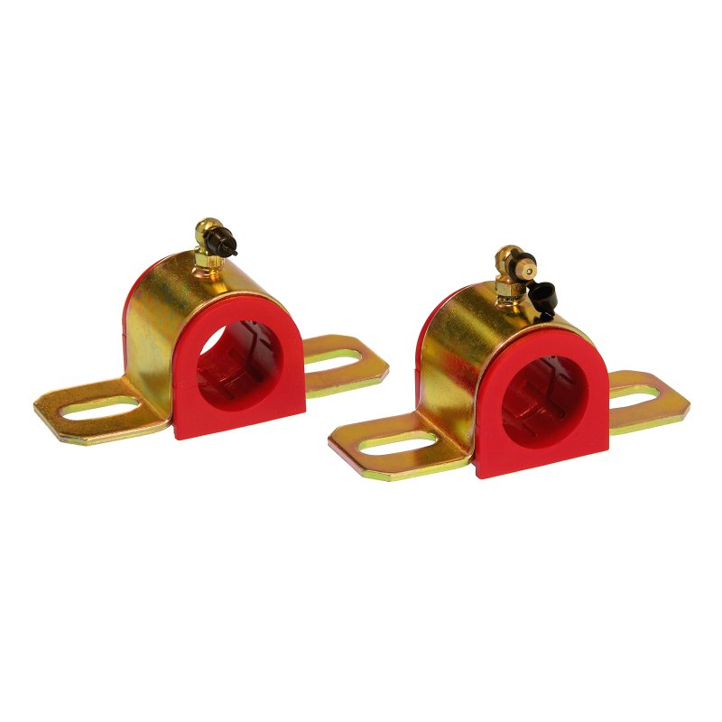 Prothane Universal 90 Deg Greasable Sway Bar Bushings - 30MM - Type B Bracket - Red