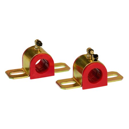 Prothane Universal 90 Deg Greasable Sway Bar Bushings - 1 1/16in - Type B Bracket - Red