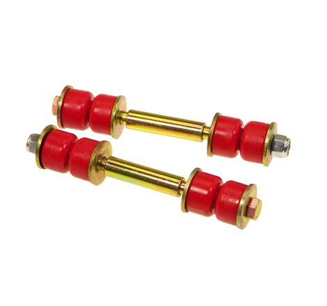 Prothane Universal End Link Set - 3 3/4in Mounting Length - Red