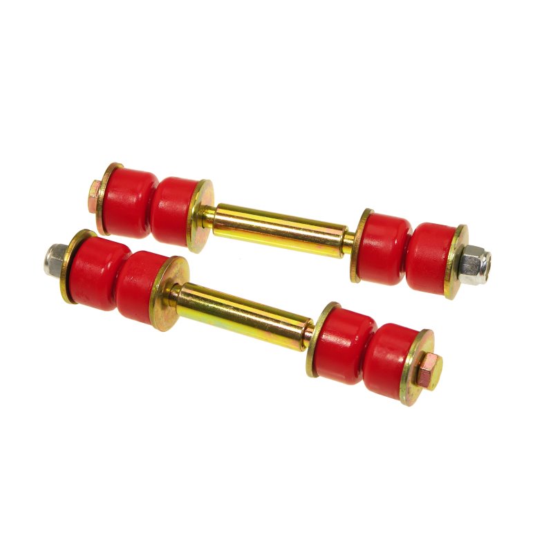 Prothane Universal End Link Set - 3 3/4in Mounting Length - Red