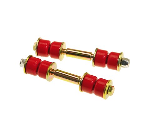 Prothane Universal End Link Set - 3 1/4in Mounting Length - Red