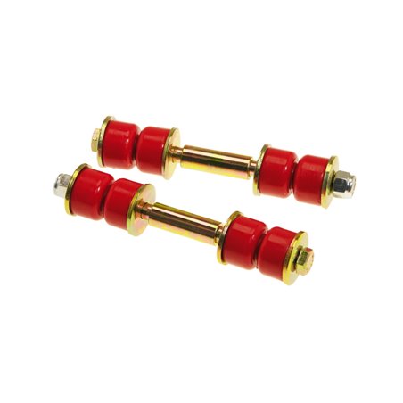 Prothane Universal End Link Set - 3 1/4in Mounting Length - Red