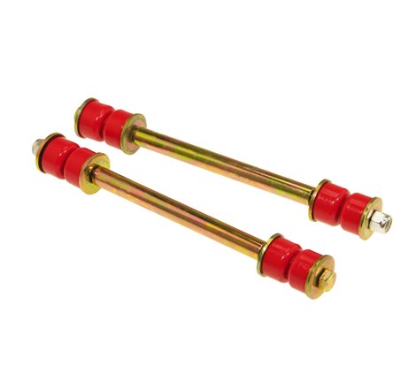 Prothane Universal End Link Set - 7 3/8in Mounting Length - Red