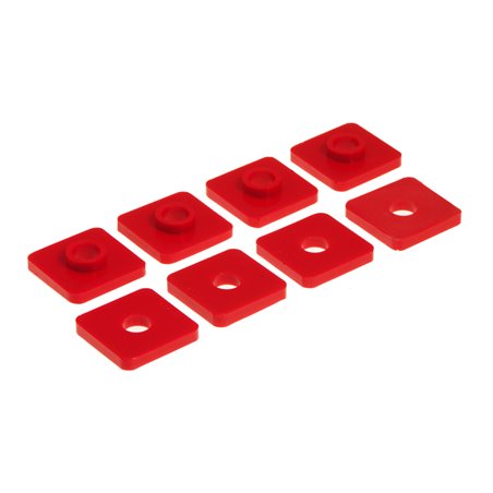 Prothane 63-74.5 MG MGB Front Crossmember Mounts - Red