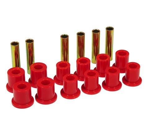 Prothane 73-77 Ford F250 4wd Front Spring & Shackle Bushings - Red