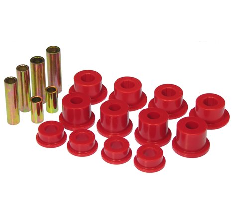 Prothane 92-97 Ford F450 2wd Front Leaf Spring Bushings - Red