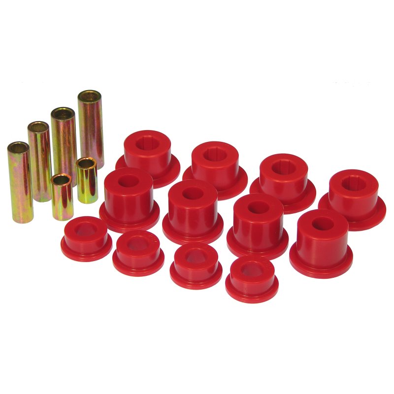 Prothane 92-97 Ford F450 2wd Front Leaf Spring Bushings - Red