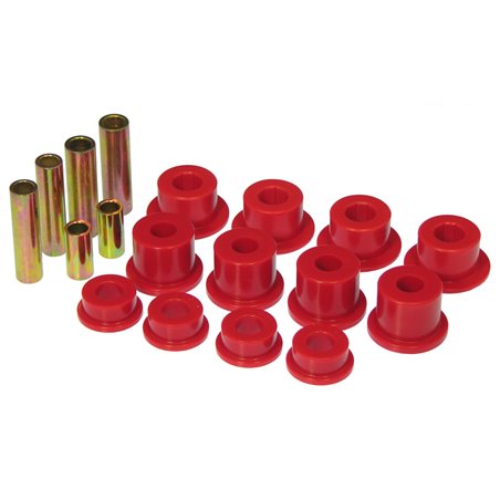 Prothane 92-97 Ford F450 2wd Front Leaf Spring Bushings - Red