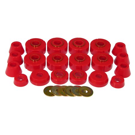 Prothane 78-79 Ford Bronco Body Mount Kit - Red