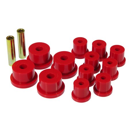 Prothane 64-73 Ford Mustang Rear Spring & 1/2in Shackle Bushings - Red