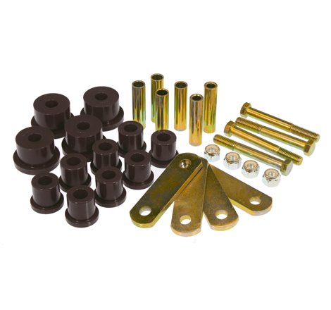 Prothane 64-73 Ford Mustang Rear Spring Bushings w/ HD Shackle Kit - Black