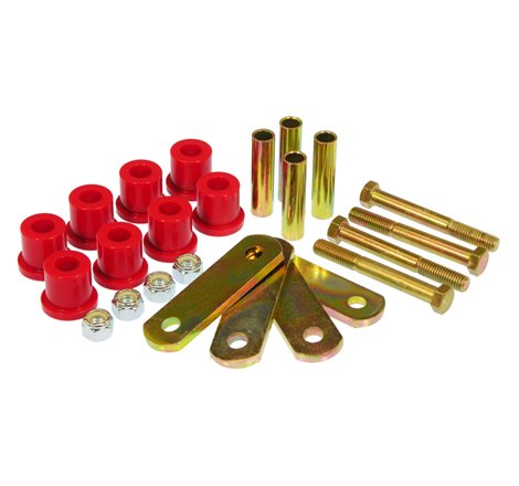 Prothane 64-73 Ford Mustang Rear HD Shackle Kit - Red