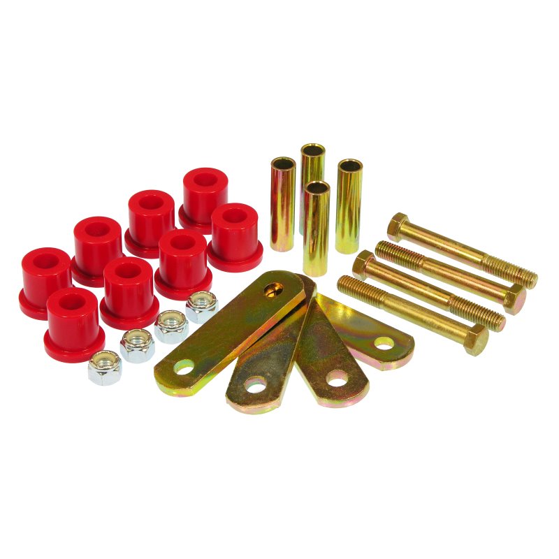 Prothane 64-73 Ford Mustang Rear HD Shackle Kit - Red