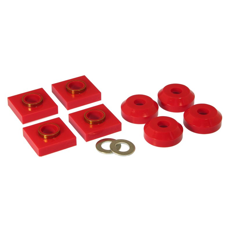 Prothane 76 & Earlier Ford F150/250 Transfer Case Mounts - Red