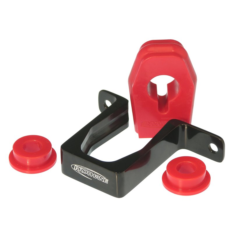 Prothane Ford Mustang Shifter Bushings w/ Billet Bracket - Red