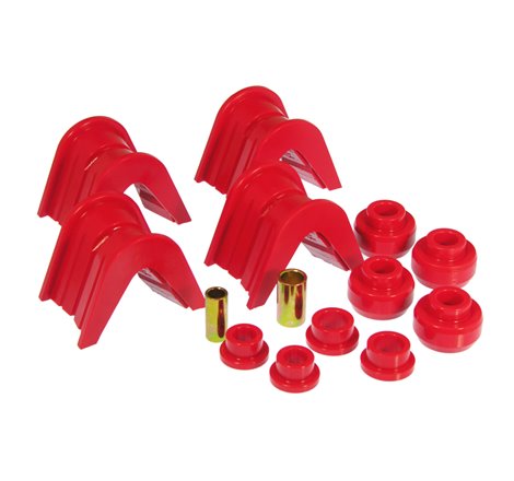 Prothane 66-79 Ford Trucks 14-Piece Bushing Set - 7deg Offset - Red