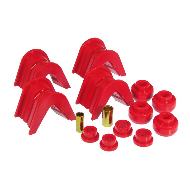 Prothane 66-79 Ford Trucks 14-Piece Bushing Set - 7deg Offset - Red