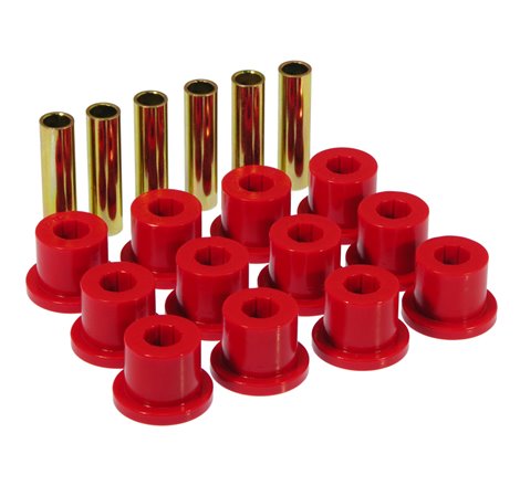 Prothane 67-87 GM Rear Spring & Shackle Bushings (w/ 1.5in Bushings) - Red