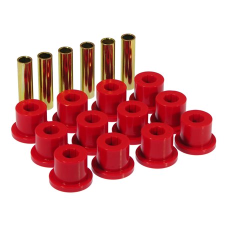 Prothane 67-87 GM Rear Spring & Shackle Bushings (w/ 1.5in Bushings) - Red