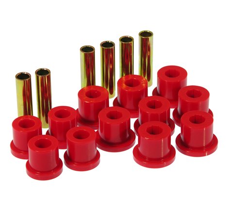 Prothane 81-87 GM Rear Spring & Shackle Bushings (w/ 1 3/8in Bushings) - Red