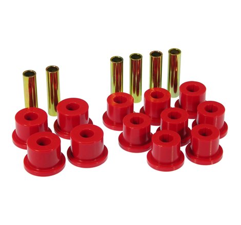 Prothane 73-87 GM Rear Spring & Shackle Bushings (w/ 1.5in Bushings) - Red