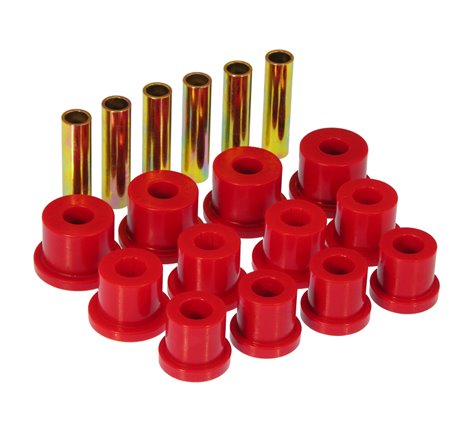 Prothane 81-87 GM Rear Spring & Shackle Bushings (w/ 1 3/8in Bushings) - Red