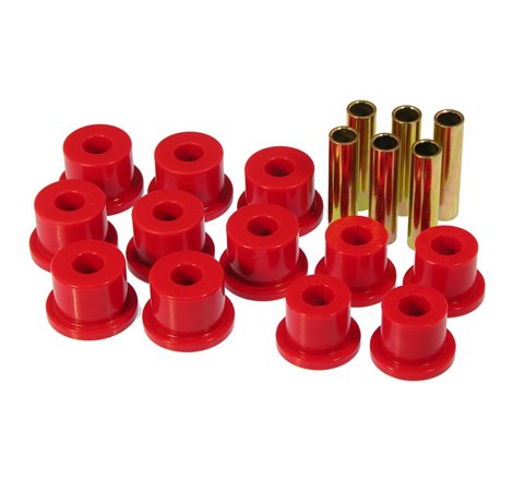 Prothane 81-87 GM K30 Rear Spring & Shackle Bushings (w/ 1.5in OD Frame Shackle Bush) - Red