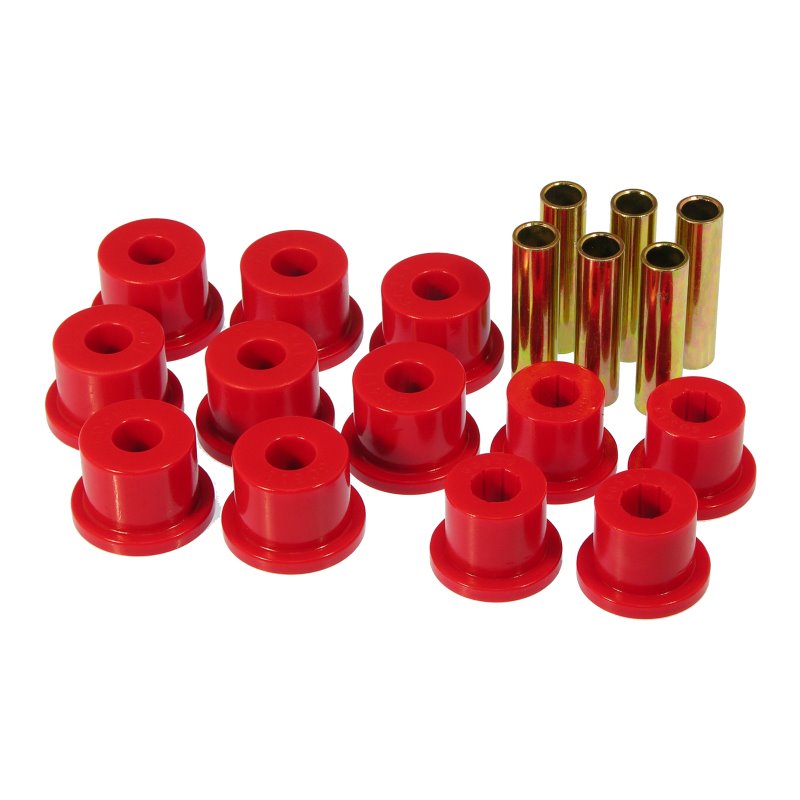 Prothane 81-87 GM K30 Rear Spring & Shackle Bushings (w/ 1.5in OD Frame Shackle Bush) - Red