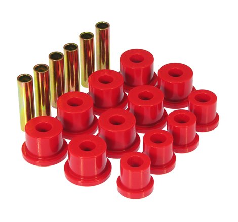 Prothane 81-87 GM K30 Rear Spring & Shackle Bushings (w/ 1 3/8in OD Frame Shackle Bush) - Red