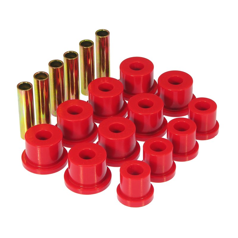 Prothane 81-87 GM K30 Rear Spring & Shackle Bushings (w/ 1 3/8in OD Frame Shackle Bush) - Red