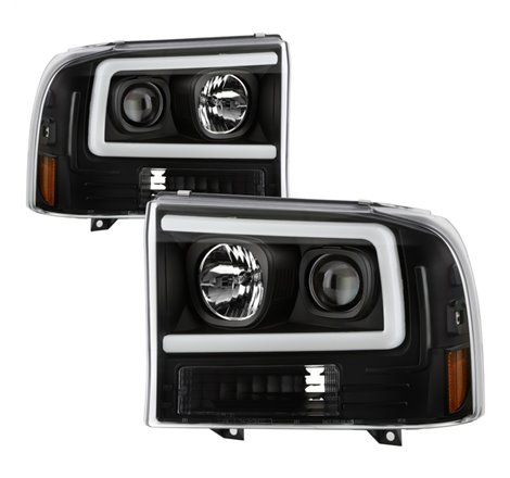 Spyder Ford F-250 99-04/Excursion 00-04 1 Piece LED Headlights - Black PRO-YD-FF25099V2PL-BK