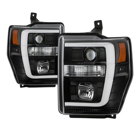 Spyder Ford F-250/350/450 08-10 V2 High-Power LED Headlights-Switch Back-Black PRO-YD-FS08PL-SBLB-BK