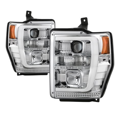 Spyder Ford F-250/350/450 08-10 V2 High-Power LED Headlights-Switch Back-Chrome PRO-YD-FS08PL-SBLB-C