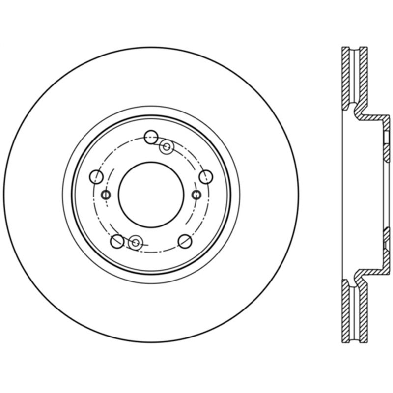 StopTech Drilled Sport Brake Rotor Front Right 13 Honda Accord Sport