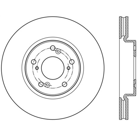 StopTech Drilled Sport Brake Rotor Front Right 13 Honda Accord Sport